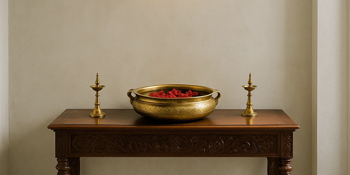 One Brass Urli, Three Ways to Place It